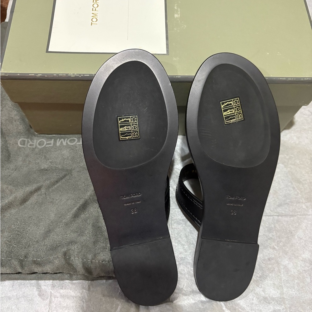 Tom Ford Black Slide Sandals - Picture 5 of 10